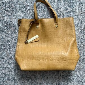 Steve Madden Caramel Embossed Tote